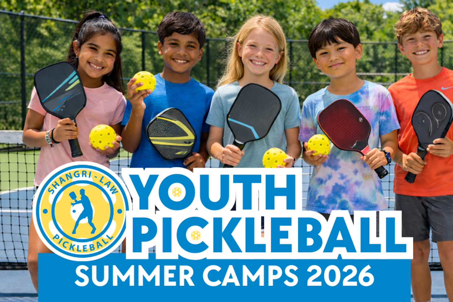 kids at a pickleball camp