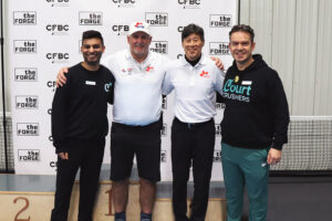 group of pickleball players and refs